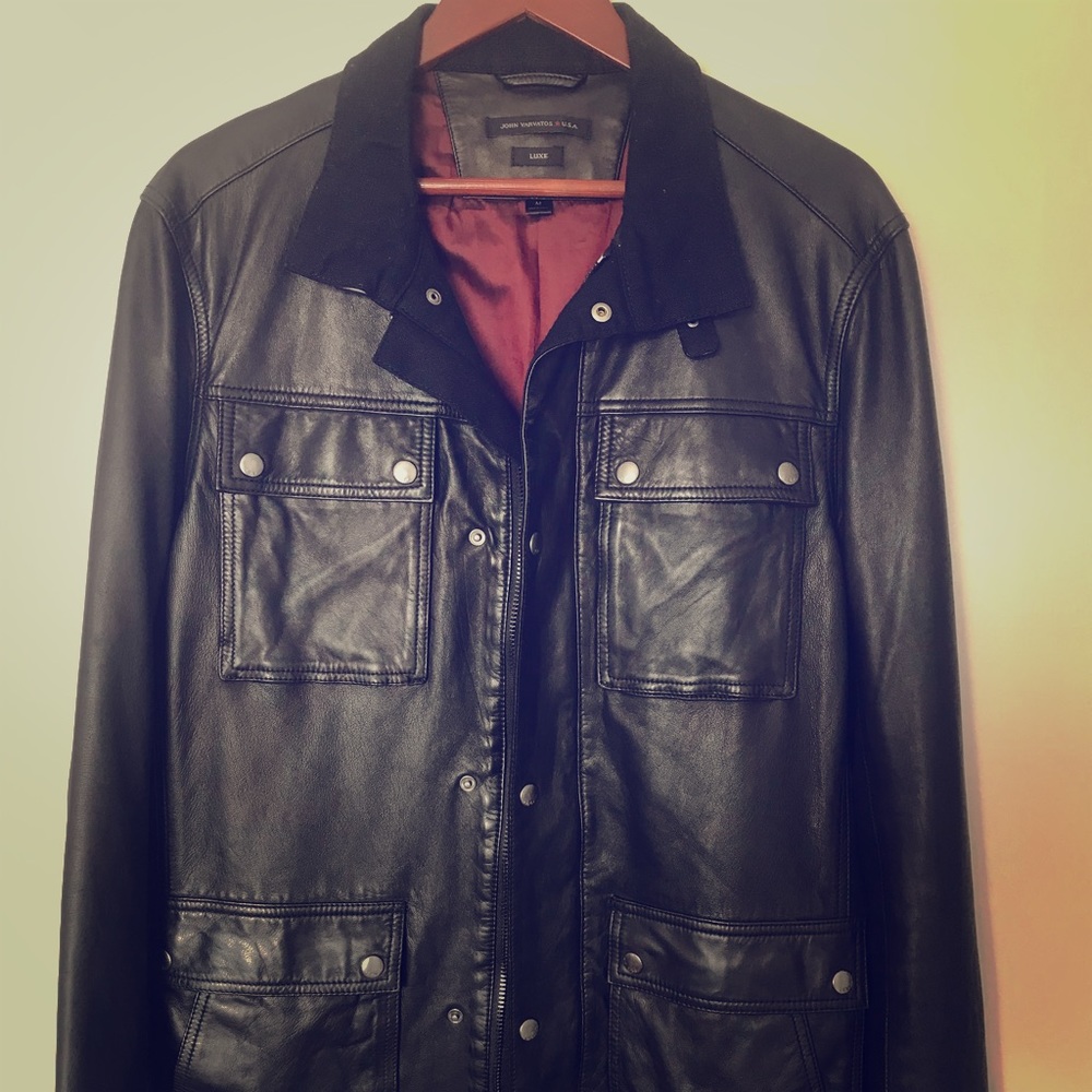 John Varvatos leather jacket, great condition